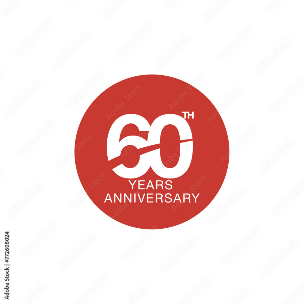 60th anniversary emblem. Sixty years anniversary celebration symbol 60th anniversary emblem. Sixty years anniversary celebration symbol