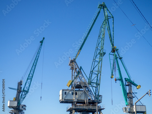 Wallpaper Mural Marine cranes. Loading heavy loads. Torontodigital.ca