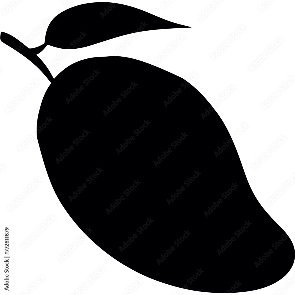 Fruits in silhouette, set of fruit icon vector illustration Fruits in silhouette, set of fruit icon vector illustration