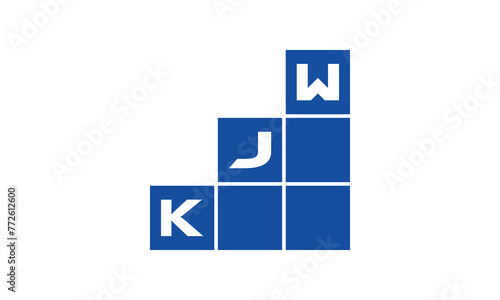 KJW initial letter financial logo design vector template. economics, growth, meter, range, profit, loan, graph, finance, benefits, economic, increase, arrow up, grade, grew up, topper, company, scale photo