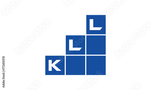 KLL initial letter financial logo design vector template. economics, growth, meter, range, profit, loan, graph, finance, benefits, economic, increase, arrow up, grade, grew up, topper, company, scale photo