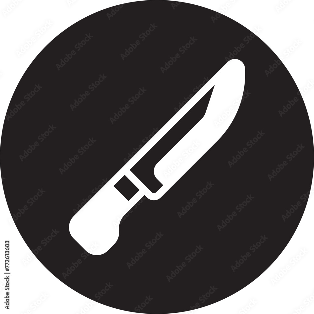 knife glyph icon