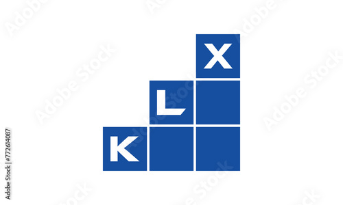 KLX initial letter financial logo design vector template. economics, growth, meter, range, profit, loan, graph, finance, benefits, economic, increase, arrow up, grade, grew up, topper, company, scale photo