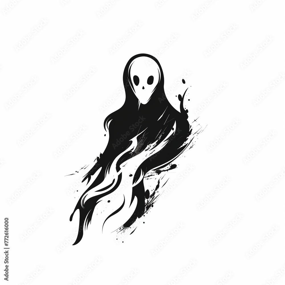 simplistic creepy abstract logo for graphic design, t-shirt design on a white background simplistic creepy abstract logo for graphic design, t-shirt design on a white background