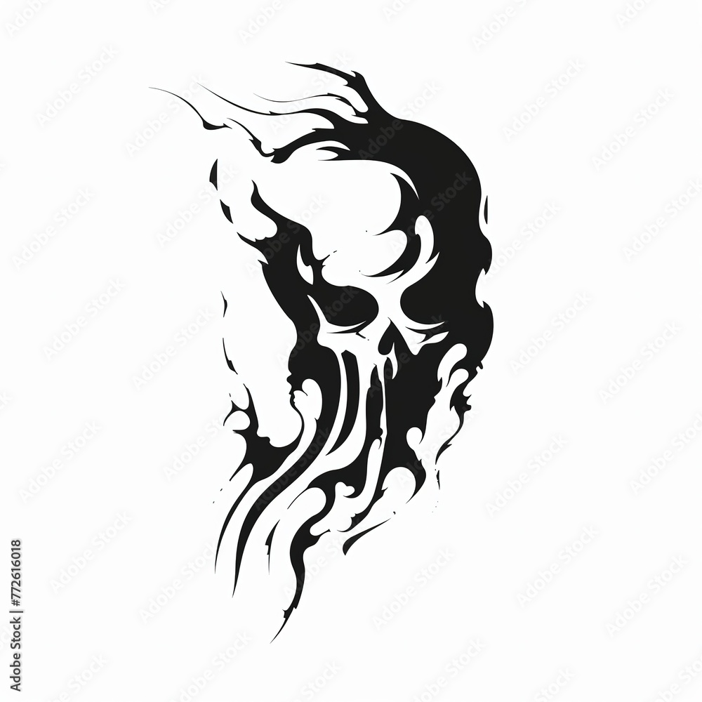 simplistic creepy abstract logo for graphic design, t-shirt design on a white background simplistic creepy abstract logo for graphic design, t-shirt design on a white background