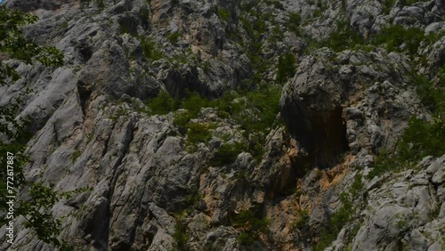 Velika Paklenica karst river canyon photo