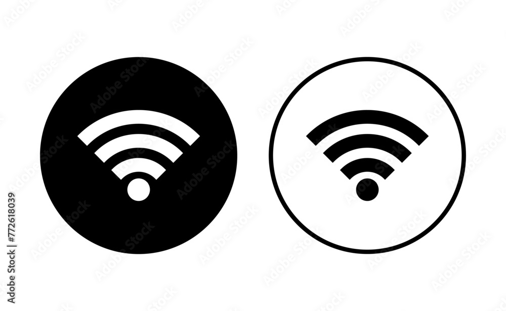 Wifi icon set. signal vector icon. Wireless icon vector Wifi icon set. signal vector icon. Wireless icon vector