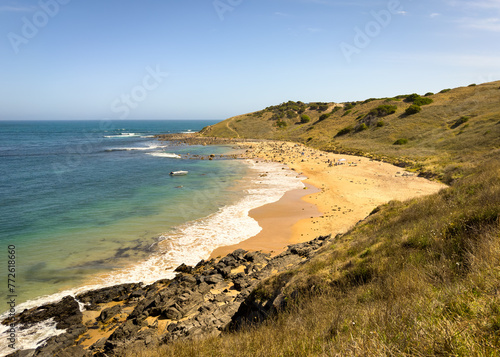 View of the coastline at Kings Beach in Victor Harbor on the Fleurieu Peninsula, South Australia photo