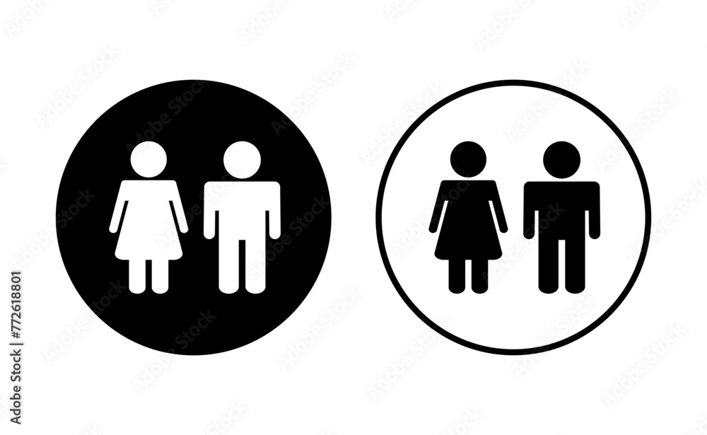 Man and woman icon set. male and female symbol Man and woman icon set. male and female symbol