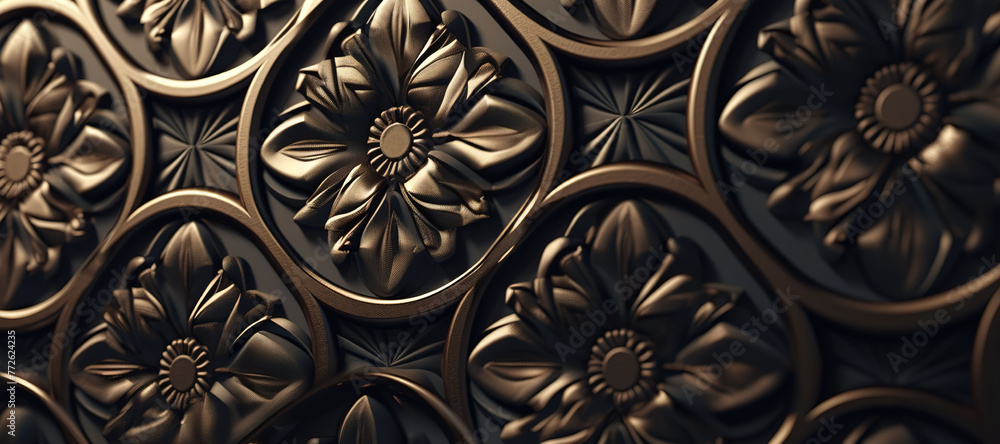 gold floral patern motif, flower, ornament 43 gold floral patern motif, flower, ornament 43