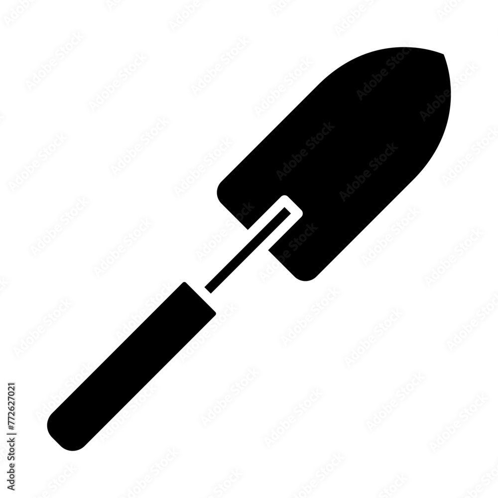 Garden trowel black glyph solid icon Garden trowel black glyph solid icon