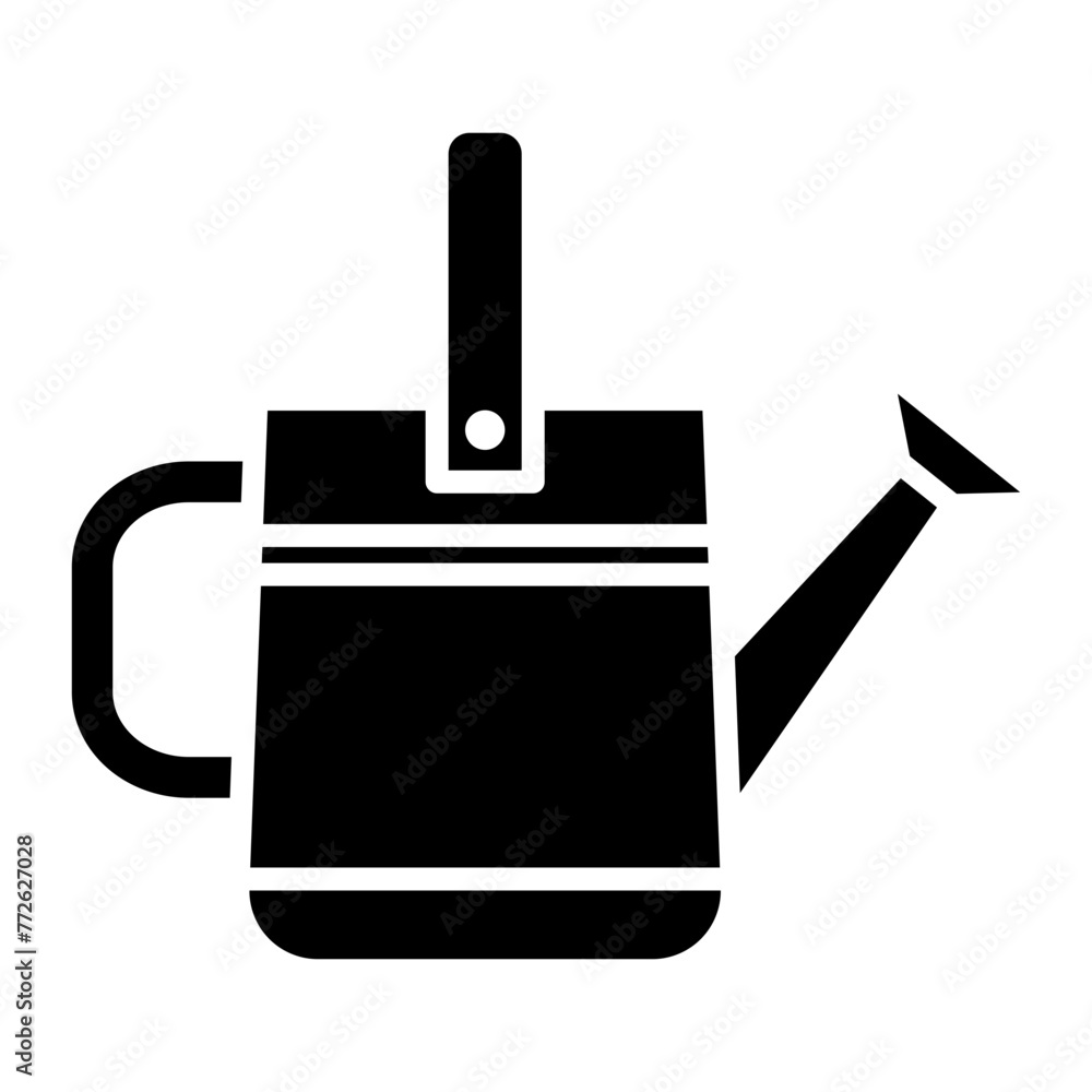 Watering can black glyph solid icon Watering can black glyph solid icon