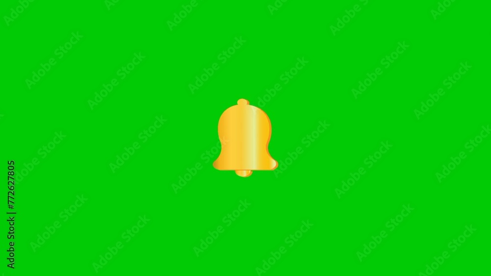 Bell Animation. Green Background. Bell Animation. Green Background.