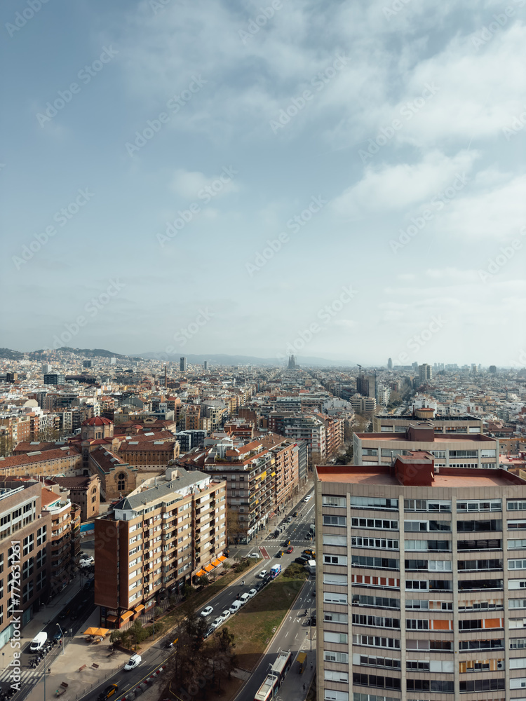 Vista del paisaje urbano desde Nobu Hotel Barcelona, España