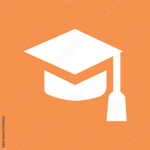 The icon symbol of the educational cap