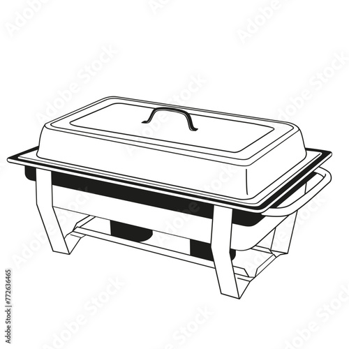 chafer chafing dish, piece of catering equipment, used to keep food warm during events