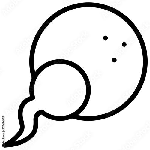 fertilization icon illustration design with outline