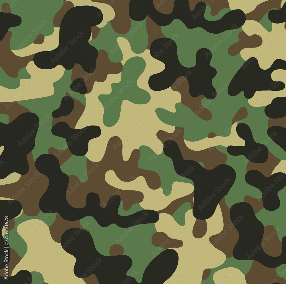 Camuflagem militar abstrato verde wallpaper  - obrazy, fototapety, plakaty 