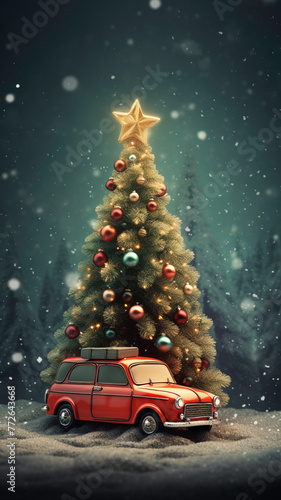 christmas tree in the night