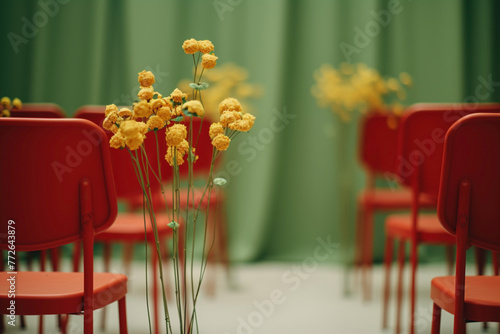 table and chairs in a restaurant