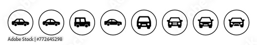 Car icon vector illustration. car sign and symbol. small sedan