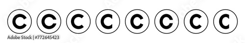 Copyright icon vector illustration. copyright sign and symbol