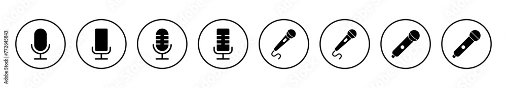 Microphone icon vector illustration. karaoke sign and symbol Microphone icon vector illustration. karaoke sign and symbol