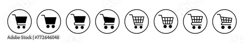 Shopping icon vector illustration. Shopping cart sign and symbol. Trolley icon