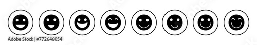 smile icon vector illustration. smile emoticon icon. feedback sign and symbol