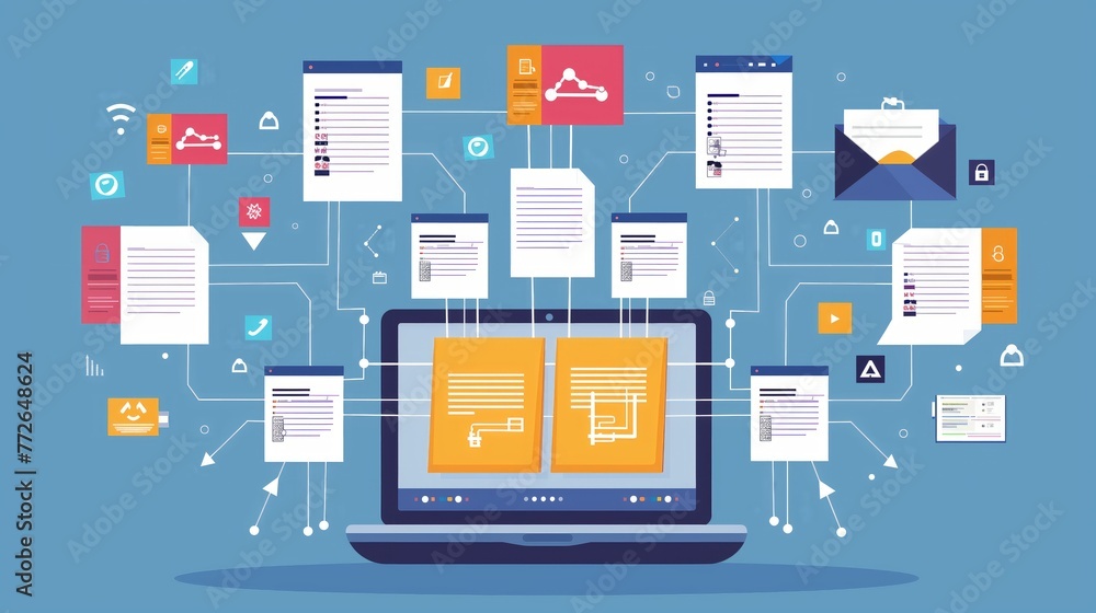 Legal Document Workflow Automation, the benefits of workflow automation in legal document management with an image showing automated document routing, AI. Legal Document Workflow Automation, the benefits of workflow automation in legal document management with an image showing automated document routing, AI.