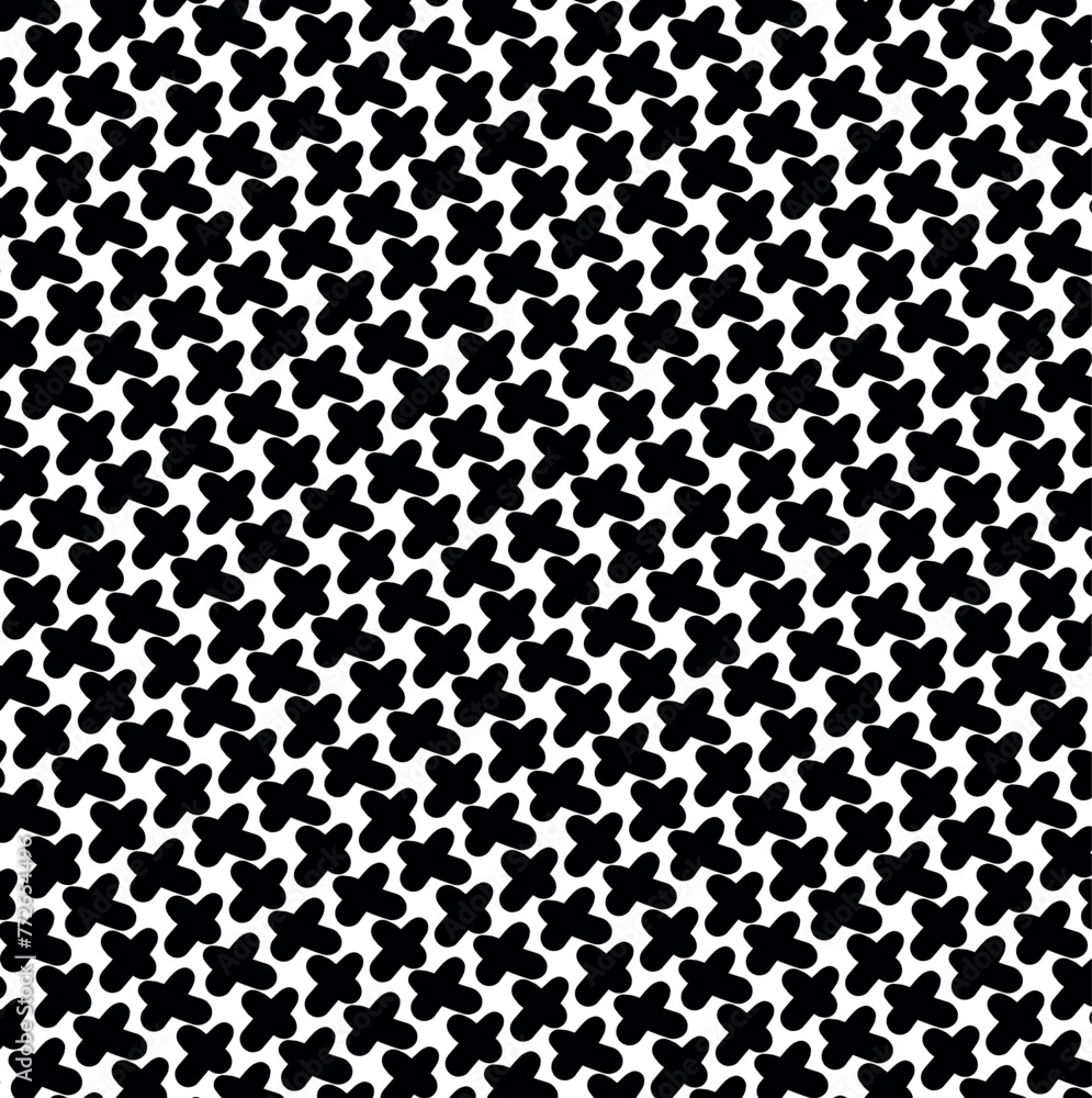 Thick crosses in a dense texture Thick crosses in a dense texture