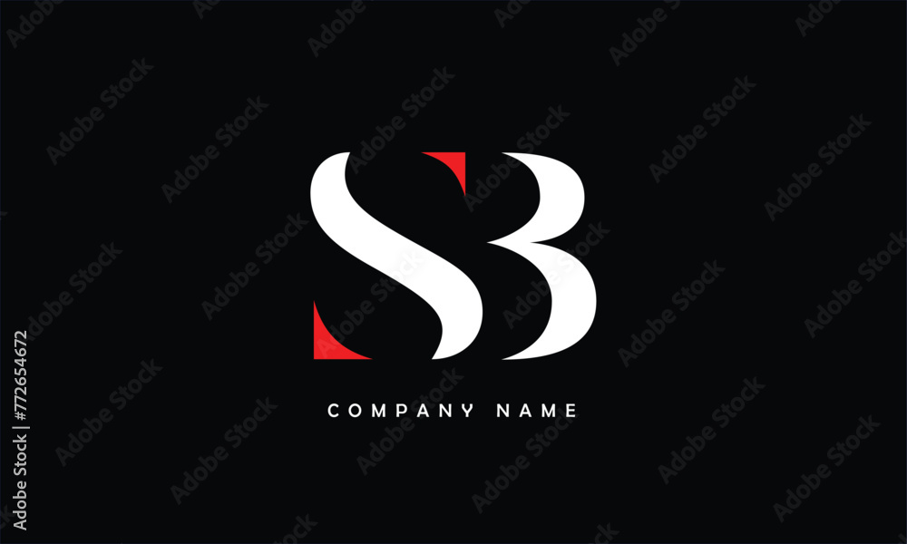 SB, BS, S, B Abstract Letters Logo Monogram SB, BS, S, B Abstract Letters Logo Monogram