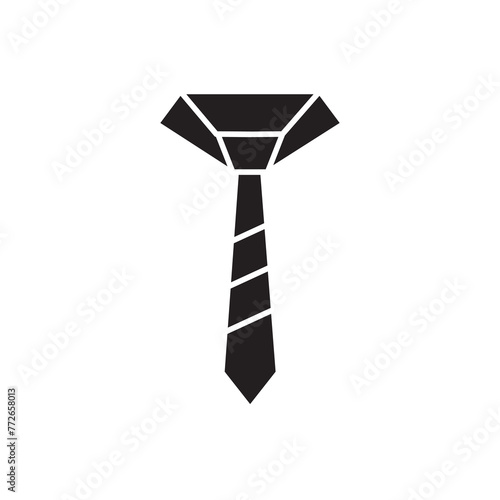 Cravat icon. black flat vector illustration on white background..eps