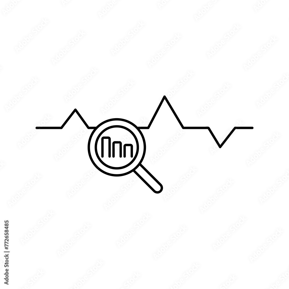 Sine Waves Analysis icon. vector flat simple illustration on white background..eps Sine Waves Analysis icon. vector flat simple illustration on white background..eps