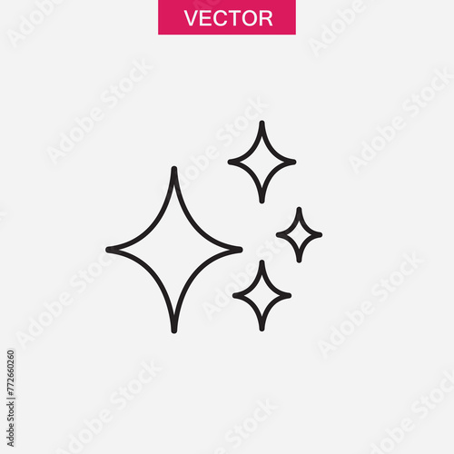 Magic stars outline icon. Bright stars simple line vector icon. simple illustration on white background..eps
