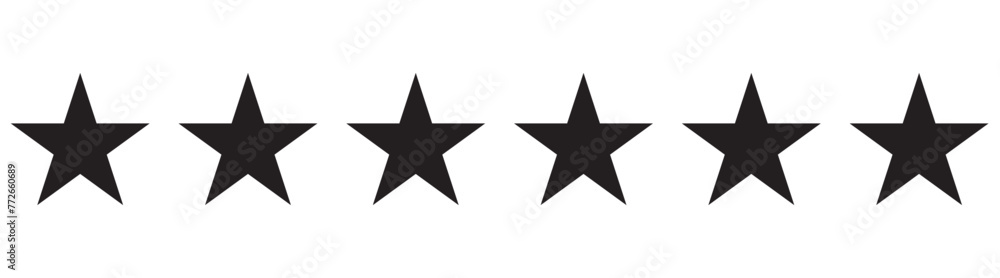 Five stars customer product rating review flat icon for apps and websites Five stars customer product rating review flat icon for apps and websites