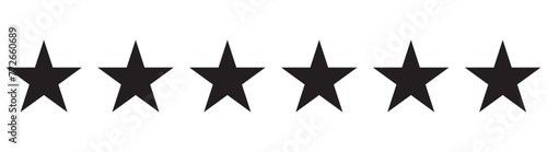 Five stars customer product rating review flat icon for apps and websites