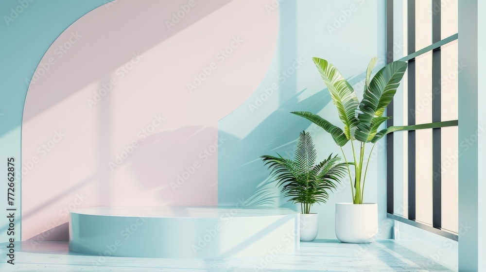 Let your brand shine in a clean and modern setting with our pastel colored blank wall podium perfect for showcasing your products . . Let your brand shine in a clean and modern setting with our pastel colored blank wall podium perfect for showcasing your products . .