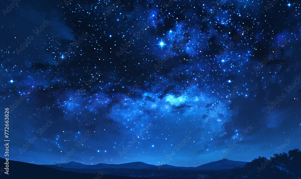 starry night sky-generative aI