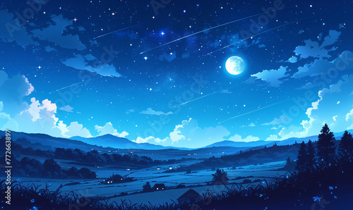 starry night sky-generative aI