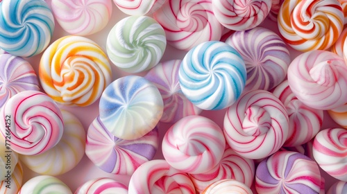 Pastel candy patterns swirl in a delightful dance  crafting a backdrop of whimsical sweetness