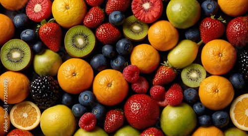  Harmony in Variety  Exploring the Colorful Blend of Mixed Fruits       