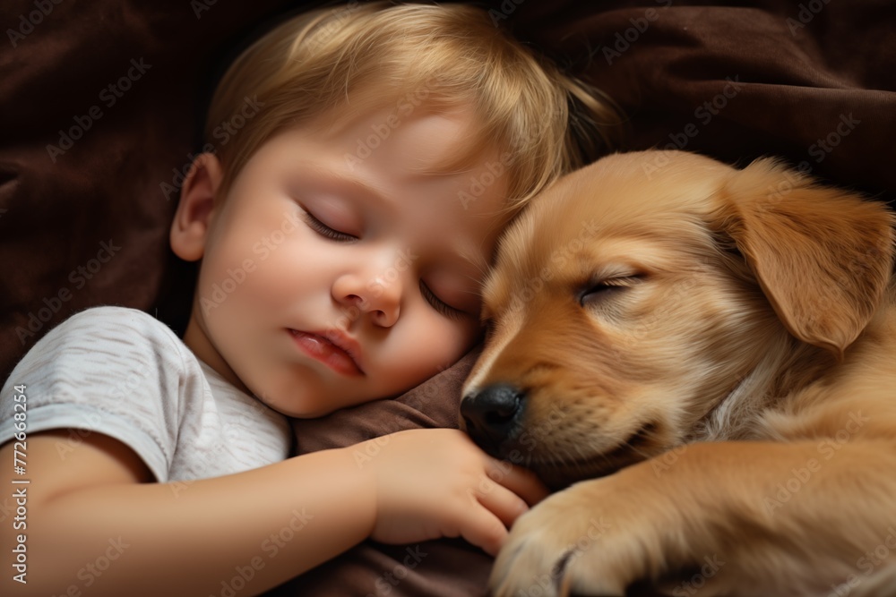 toddler and puppy enjoying a tender nap time together in soft light
toddler and puppy enjoying a tender nap time together in soft light