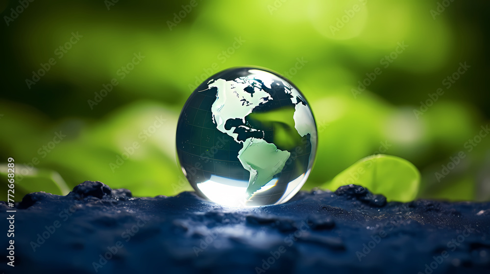Water drop earth, environmental protection concept Water drop earth, environmental protection concept