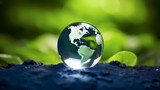 Water drop earth, environmental protection concept