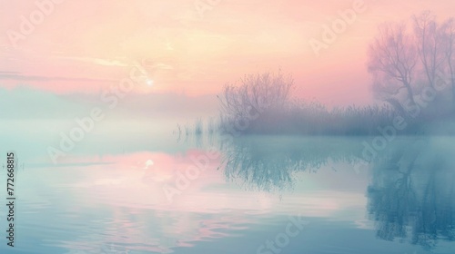 A dreamy ebook cover featuring a serene setting and soft pastel colors.