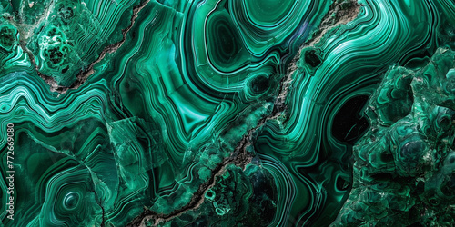 Dark green malachite texture. Turquoise abstract background, stylized marble. Black and green surface with gold glitter. Trendy liquid flow texture paint, luxury digital paper gemstone, wallpaper