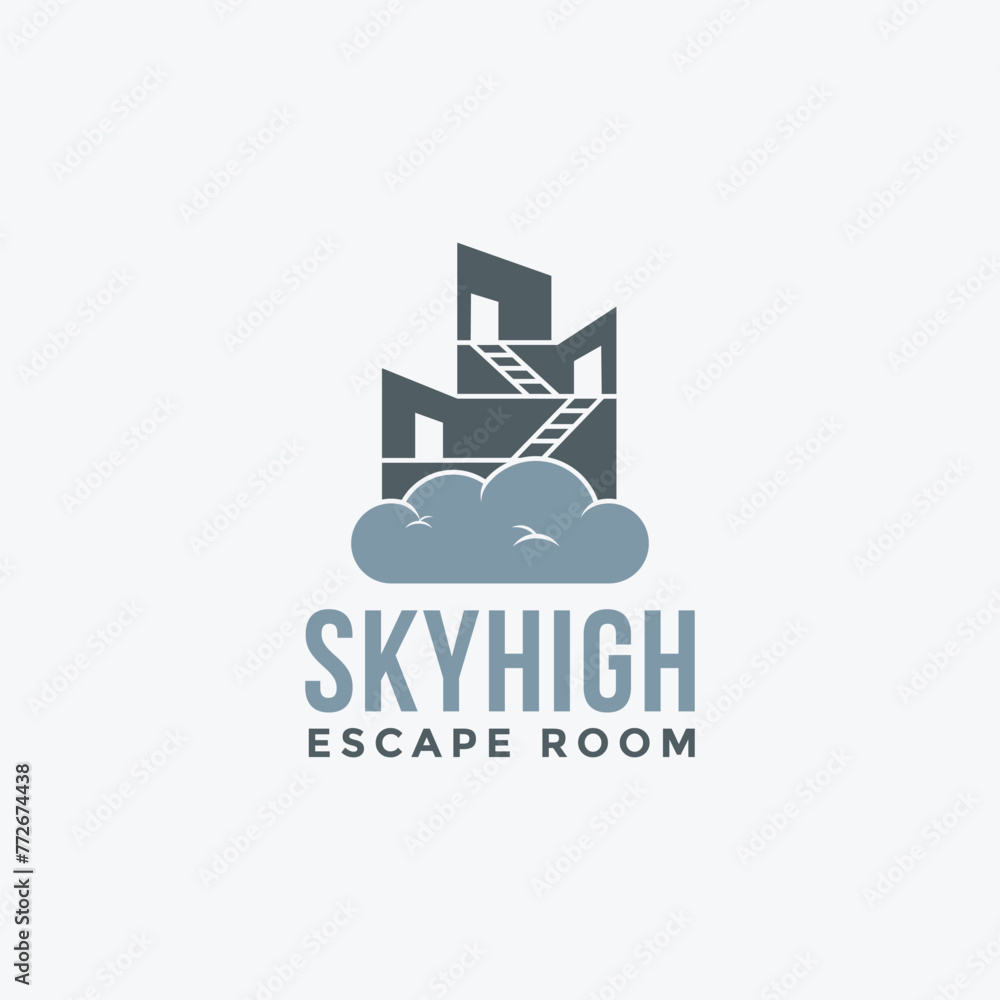 Game Escape room building logo icon vector template on white background Game Escape room building logo icon vector template on white background