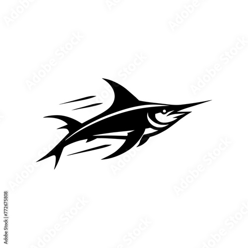 Marlin fishing logo vector illustration. Marlin vector logo