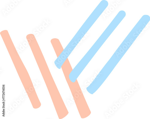 Overlapped blue and pink stokes © JoyImage
